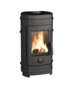 Poêle à bois vertical Remilly – 4,5 à 10,5 kW – Bûches 34 cm