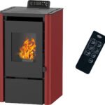Poêle à granulés Anita Sannover 7,6 kW – Finition Bordeaux élégante