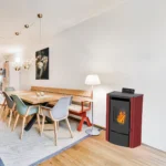 Poêle à granulés Anita Sannover 7,6 kW – Finition Bordeaux élégante – Image 2